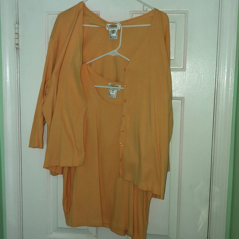Two piece light orange set